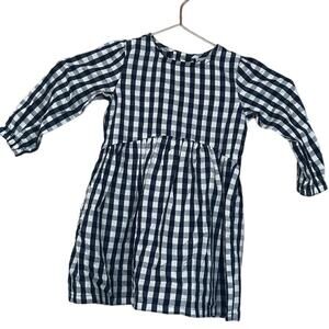 Carter’s blue white infant toddler dress buffalo plaid size 18 months